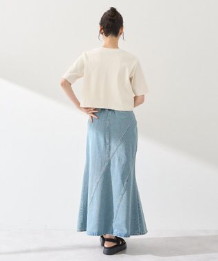 earth music&ecology カットリブＷジップカーディガン Ivory