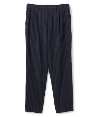 JOSEPH HOMME 【新素材】エアリッジストレッチ ドロスト付タック入りテーパードパンツ / PEGG TUCK ネイビー系1