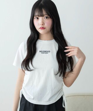 WEGO ビジューサイドドロストショートT