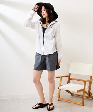 OP／FILA 【FILA】ラッシュガードフルジップ 軽量布帛パーカー ホワイト