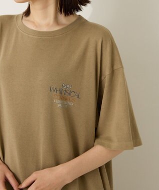 AMERICAN HOLIC 【選べる丈】ツアーロゴ加工Tワンピース Beige