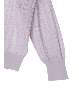 Green Parks すかし編みニットカーディガン Off White