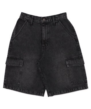 WEGO ヴィンテージウォッシュカーゴハーフパンツ ブラックその他