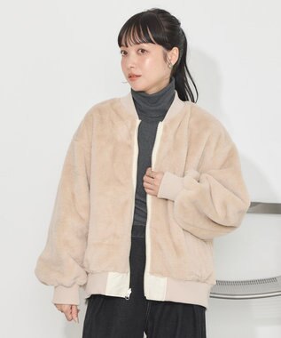 earth music&ecology リバーシブルMA-1 アイボリー