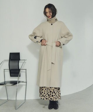 YECCA VECCA アニマル柄プリントマーメイドスカート Beige