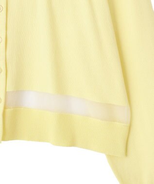 YECCA VECCA シアーMIXカーディガン Off White