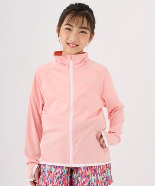 OP／FILA 【Ocean Pacific】フルジップ OPロゴラッシュガード ピンク