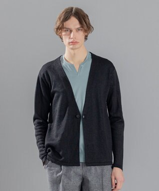 JOSEPH HOMME ドライペーパープレーン 　ニットカーディガン ブラック系