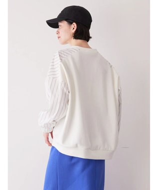 AMERICAN HOLIC イージーケア異素材ポンチプルオーバー Off White