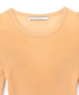 BEIGE， LIANE / リブニットトップス Light Orange