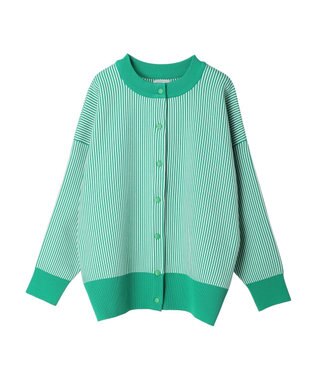 Green Parks ストライプＪＱカーディガン Green