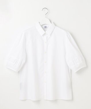 J.PRESS LADIES 【洗える】Betterコットンポリエステル ストライプ シャツカラーブラウス ホワイト系