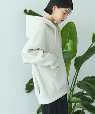 AMERICAN HOLIC ダンボールポンチZIPパーカー Gray Beige