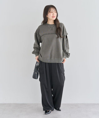 Green Parks ・ＤＯＵＢＬＥ　ＦＬＡＧＳ　カットオフピグメントスウェ Charcoal Gray