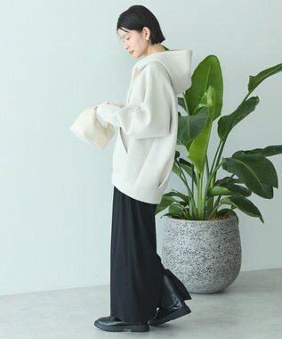 AMERICAN HOLIC ダンボールポンチZIPパーカー Gray Beige