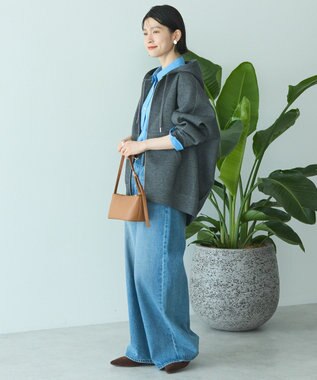 AMERICAN HOLIC ダンボールポンチZIPパーカー Dark Gray Mixture