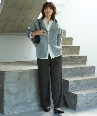 AMERICAN HOLIC ダンボールポンチZIPパーカー Gray Mixture