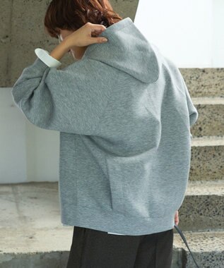 AMERICAN HOLIC ダンボールポンチZIPパーカー Gray Mixture