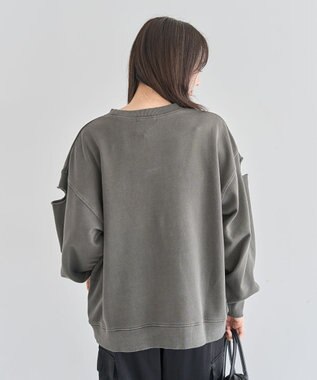 Green Parks ・ＤＯＵＢＬＥ　ＦＬＡＧＳ　カットオフピグメントスウェ Charcoal Gray