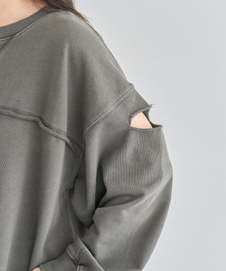 Green Parks ・ＤＯＵＢＬＥ　ＦＬＡＧＳ　カットオフピグメントスウェ Charcoal Gray