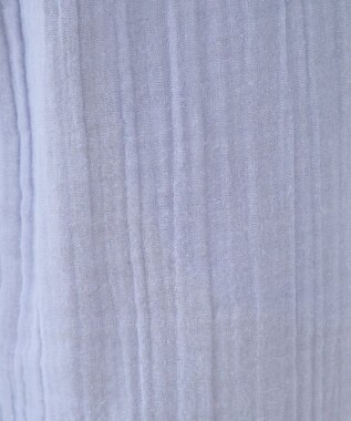 UCHINO クレープガーゼ ノーカラーレディスパジャマ ブルー