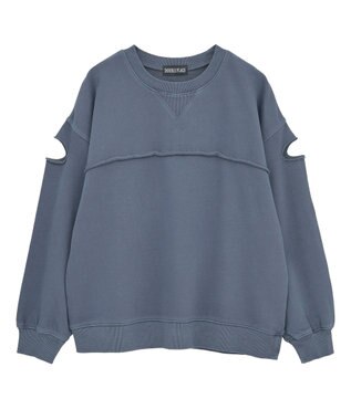 Green Parks ・ＤＯＵＢＬＥ　ＦＬＡＧＳ　カットオフピグメントスウェ Navy
