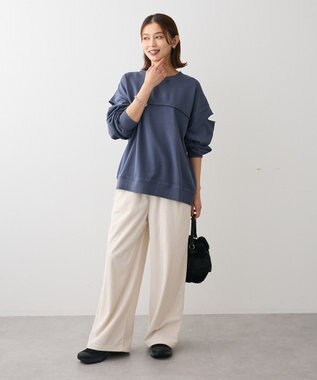 Green Parks ・ＤＯＵＢＬＥ　ＦＬＡＧＳ　カットオフピグメントスウェ Navy