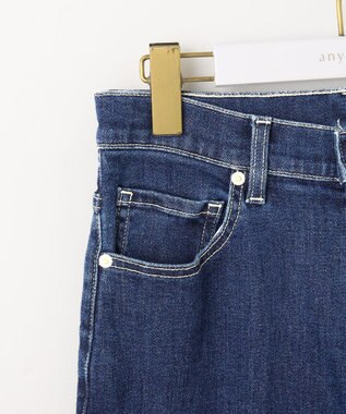 ANY SIS L 【美Denimシリーズ】センタープレスセミフレア デニム インディゴ