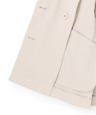 23区 【先行予約】リネンレーヨンストレッチ ダブルジャケット ベージュ系