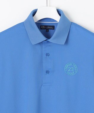 23区GOLF 【MEN】ポリエステルカノコ 半袖ポロシャツ スカイブルー系