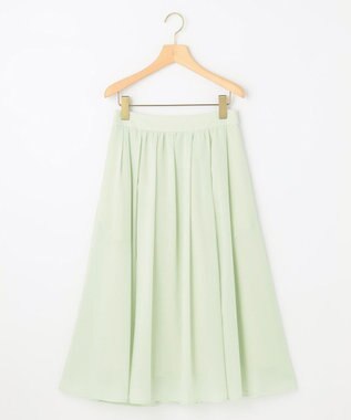 組曲 【セット着用可】ウールライクサキソニータック スカート スモーキーグリーン系