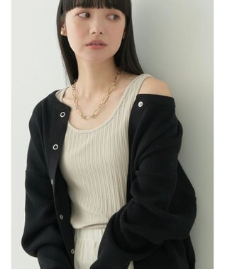 earth music&ecology ２ＷＡＹネックリブタンクトップ Beige