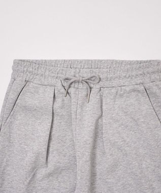 WEGO 【ウエストゴム/MLサイズ展開/ユニセックス着用ITEM】ボンディングワイドスウェットパンツ 杢グレー