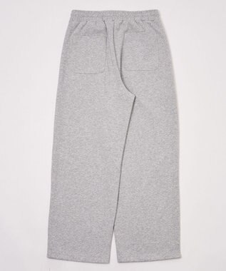 WEGO 【ウエストゴム/MLサイズ展開/ユニセックス着用ITEM】ボンディングワイドスウェットパンツ 杢グレー