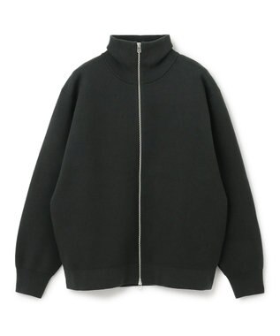 UNFILO MENS 【男女兼用/新色追加】スウェットライク ジップ タートルネックニット [24年秋冬商品] ダークグリーン