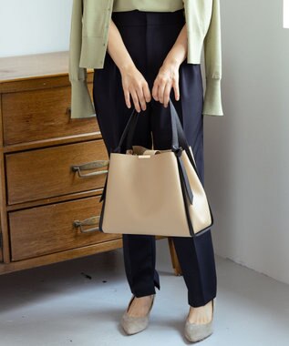 組曲 ノットデザイントートバッグ ベージュ系1