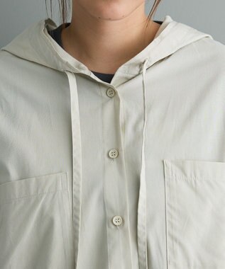 CRAFT STANDARD BOUTIQUE フーディーオーバーサイズシャツ Light Beige