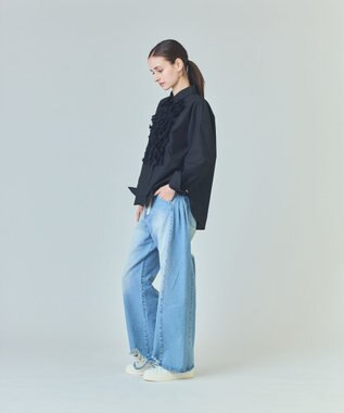 GRACE CONTINENTAL コサージュドレスシャツ ブラック