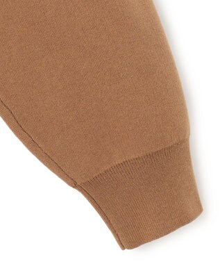 UNFILO MENS 【男女兼用/新色追加】スウェットライク ジップ タートルネックニット [24年秋冬商品] ベージュ