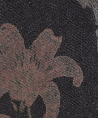 Green Parks ・ＳＵＧＡＲ　ＳＰＯＯＮ　フラワーｐｔデニムワイドパ Black