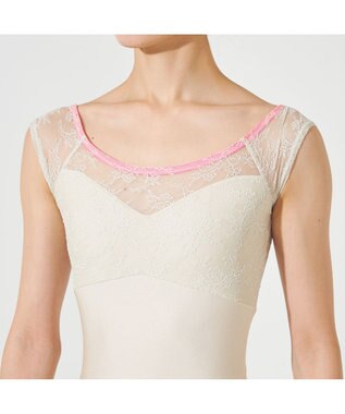 Chacott フレンチスリーブレオタード ハニーベージュ