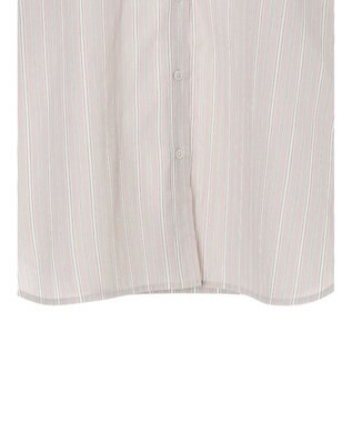 earth music&ecology レギュラーカラーシャツ Stripe Beige