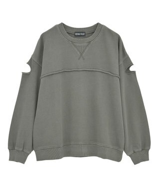 Green Parks ・ＤＯＵＢＬＥ　ＦＬＡＧＳ　カットオフピグメントスウェ Charcoal Gray