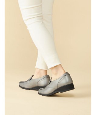 ASICS WALKING ペダラウォーキングシューズ 3E ヒール高3.5cm ガンメタル系