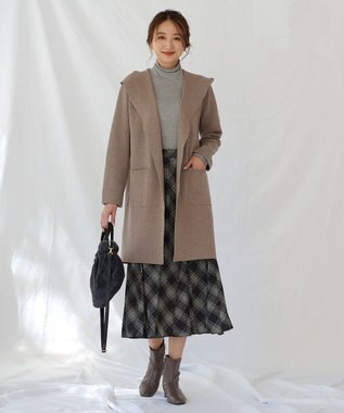 ANY 【洗濯機可】フーディーコーディガン モカ