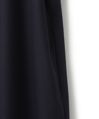 23区 L 【CLASSY.コラボ/洗える】ウールストレッチツイル ピンタック ワンピース ネイビー系