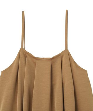AMERICAN HOLIC タックサテンキャミワンピース Camel