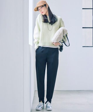 23区 L 【GISELe掲載】ウールカシミヤ パフスリーブ ニット スモーキーグリーン系