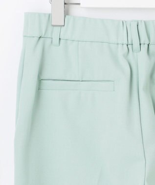 自由区 【撥水加工・洗える】TRギャバ裏起毛テーパード パンツ アイスグリーン