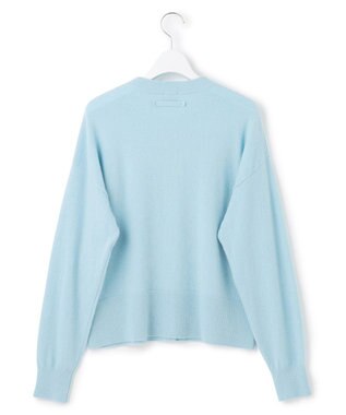 23区 L 【見上愛さん着用/STORY掲載】ピュアカシミヤ クルーネック カーディガン スカイブルー系